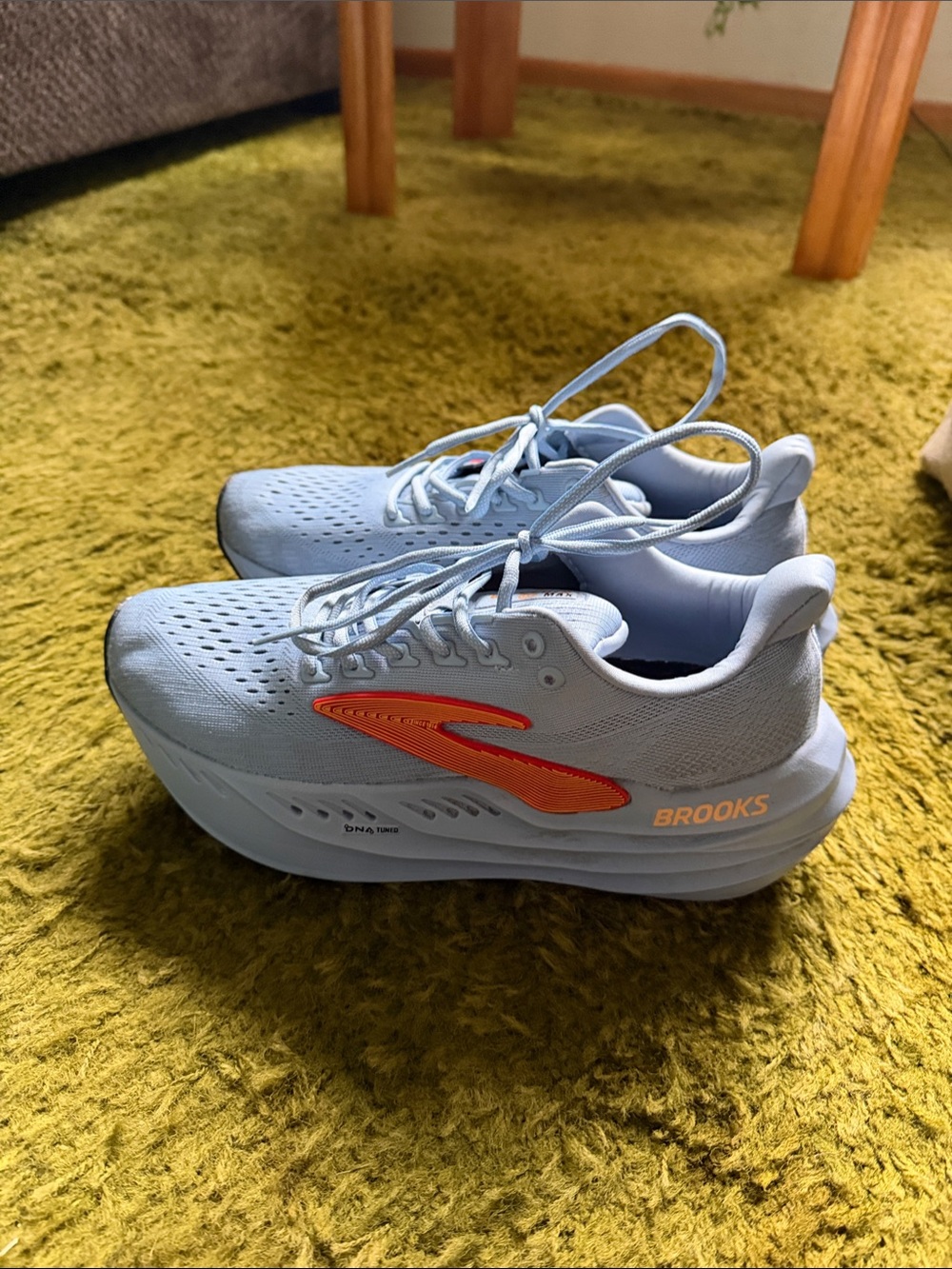 Brooks Running Sneakers, Light blue with Orange Accent - Picture 4 of 8